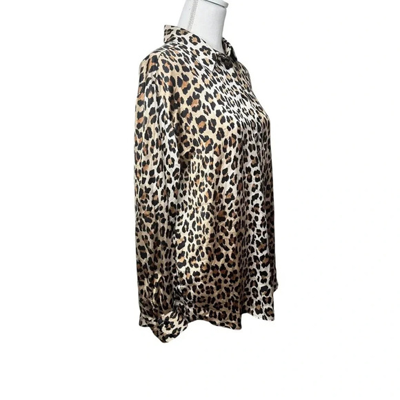 ZARA Animal print long sleeve button-down size XLarge - Picture 3 of 7
